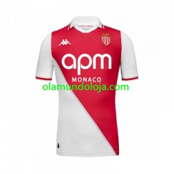Camisola AS Monaco Homem Equipamento Primeiro 2024-2025 Manga Curta